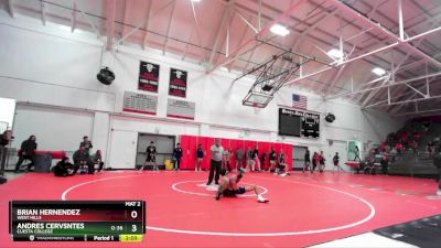 125 lbs Quarterfinal - Andres Cervsntes, Cuesta College vs Brian Hernendez, West Hills