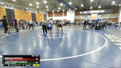 190 lbs Cons. Round 2 - Christopher Cuchillo, Newport Harbor vs Preston Douglas, Laguna Hills