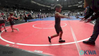46 lbs Round Of 16 - Dawsyn Hawkins, Wagoner Takedown Club vs Knox Nighswonger, Cushing Tigers