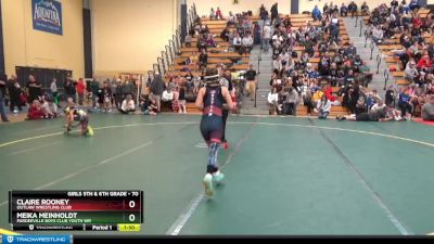 70 lbs Round 1 - Claire Rooney, Outlaw Wrestling Club vs Meika Meinholdt, Pardeeville Boys Club Youth Wr