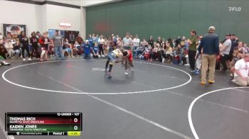 107 lbs Quarterfinal - Kaiden Jones, Tomahawk Youth Wrestling vs Thomas Rich, Palmetto State Wrestling