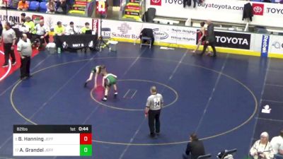 82 lbs Consi Of 16 #2 - Brayden Hanning, Jefferson Morgan vs Ausitn Grandel, Jefferson Morgan