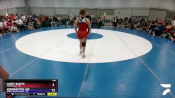 144 lbs 2nd Wrestleback (16 Team) - Jacey Kuntz, Texas Blue vs Kerrington Lee, North Dakota Blue