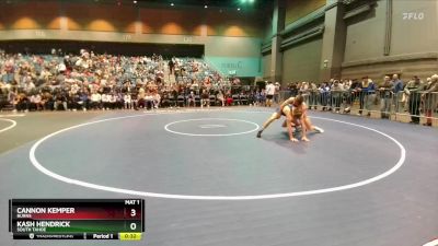 157 lbs Cons. Round 7 - Kash Hendrick, South Tahoe vs Cannon Kemper, Burns