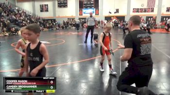 PW-7 lbs Cons. Round 1 - Camden Broghammer, Hammerin Hawks vs Cooper Mason, Mount Pleasant Wrestling Club