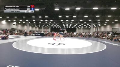 135 lbs Cons. Semis - Saige McCleery, Mat Demon Wrestling Club vs Dealya Collins, Alber Athletics Wrestling Club