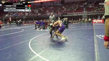 3A-175 lbs Cons. Round 2 - Wes Weiford, Johnston vs Goerge Tyler, Waterloo East