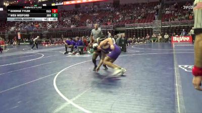 3A-175 lbs Cons. Round 2 - Wes Weiford, Johnston vs Goerge Tyler, Waterloo East
