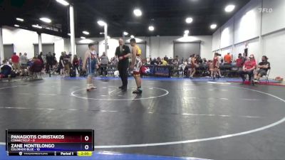 187 lbs Round 3 (8 Team) - Panagiotis Christakos, Connecticut vs Zane Montelongo, Colorado Blue