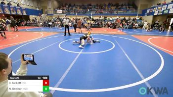 70 lbs Semifinal - Grady Tackett, Collinsville Cardinal Youth Wrestling vs Nash Denison, Team Tulsa Wrestling Club