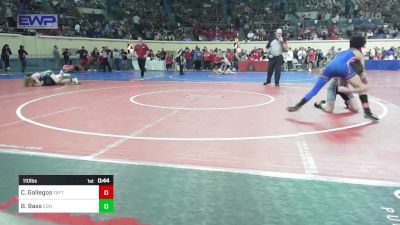 110 lbs Consi Of 32 #2 - Carlos Gallegos, Taft Middle School vs Brody Bass, Edmond North