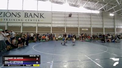 70 lbs 1st Place Match - Zachary De Hoyos, Utah vs Dallas Lofthouse, Top Of Utah Wrestling Club