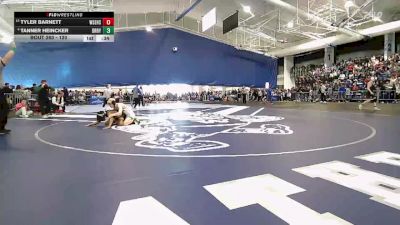 120 lbs Cons. Round 2 - Tyler Barnett, Wichita-Southeast Hs vs Tanner Heincker, Derby