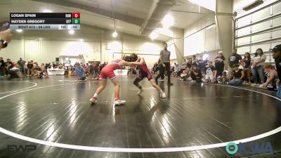 58 lbs Round Of 16 - Logan Spain, Raw Wrestling Club vs Hayden Gregory, Tulsa Blue T Panthers