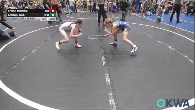 62 lbs Rr Rnd 2 - Vivian Brooks, Huskey Wrestling Club vs Abigail Hall, Newkirk Takedown Club