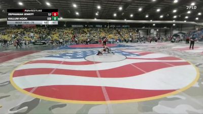 75 lbs Cons. Round 3 - Zephaniah Jewett, Timber Lake Panthers vs Kallum Hook, Cobbler Kids Wrestling