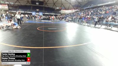 100 lbs Cons. Sub-semis - Tucker Harding, Gig Harbor Grizzlies Wrestling Club vs Peyton Thomas, Thunder Mountain Wrestling Club