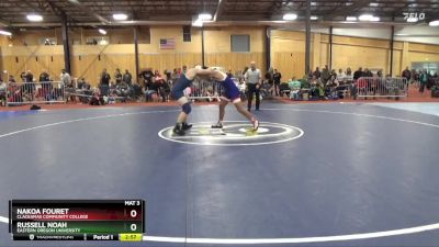 174 lbs Quarterfinal - Russell Noah, Eastern Oregon University vs Nakoa Fouret, Clackamas Community College