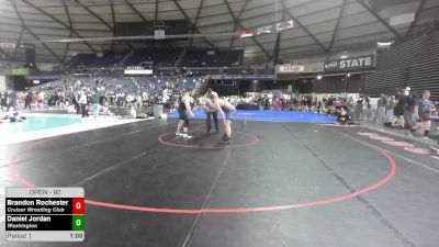 92 lbs Champ. Round 5 - Brandon Rochester, Cruiser Wrestling Club vs Daniel Jordan, Washington