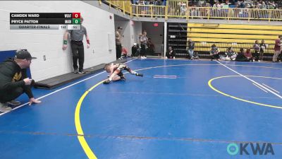 49 lbs Quarterfinal - Camden Ward, Weatherford Youth Wrestling vs Pryce Patton, Madill Takedown