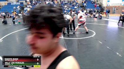 285 lbs Round 5 - Dakota Bunz, Millard South vs Willy Jon Morales, Augusta