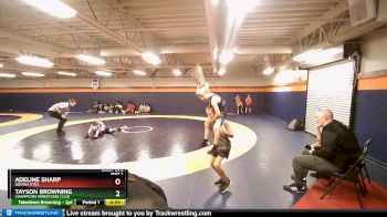 52-54 lbs Round 3 - Adeline Sharp, Uintah Utes vs Tayson Browning, Champions Wrestling Club