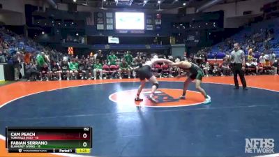 152 lbs Quarterfinals (8 Team) - Cam Peach, Yorkville (H.S.) vs Fabian Serrano, Elmhurst (York)