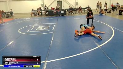 102 lbs Placement Matches (8 Team) - Avery Rios, Oklahoma Red vs Jax Quintana, Colorado