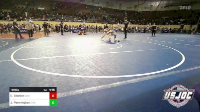 106 lbs Round Of 16 - Eli Stahler, Cowboy Wrestling Club vs Joseph Pennington, Chickasha Wrestling