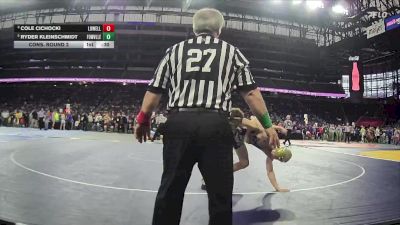 D2-138 lbs Cons. Round 2 - Cole Cichocki, Lowell vs Ryder Kleinschmidt, Fowlerville