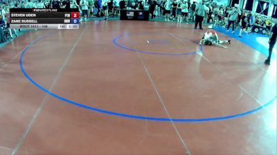 106 lbs Cons. Round 1 - Steven Uden, Patton Trained WC vs Zane Russell, Beast Mode Wrestling