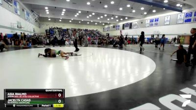 105 lbs Quarterfinal - Jacelyn Casas, Reverence Grappling vs Asia Rialmo, Americana Jiu Jitsu Collective