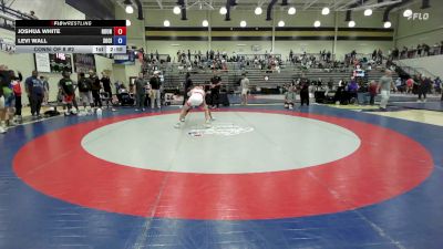 144 lbs Consi Of 8 #2 - Joshua White, Roundtree Wrestling Academy vs Levi Wall, Social Circle USA Takedown