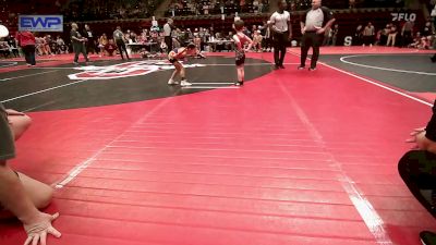 43 lbs Round Of 16 - Cayden Robertson, Wagoner Takedown Club vs Ember Shelton, Team Tulsa Wrestling Club