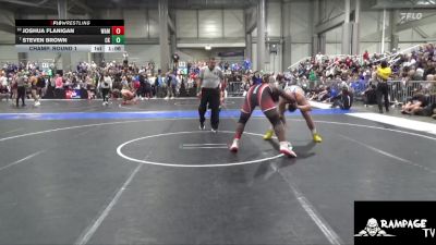 250 lbs Champ. Round 1 - Steven Brown, Cougar Kids vs Joshua Flanigan, Wamego