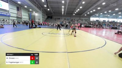 114 lbs Rr Rnd 1 - Mia Dineen, MetroWest United vs Kara Fogelsanger, Become The Bull