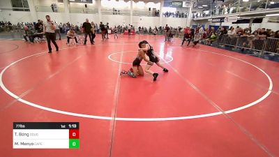 77 lbs Round Of 16 - Toby Bong, Doughboys WC vs Michael Menyo, Cape Ann YW