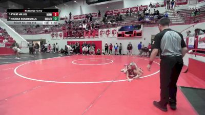 HS 110 lbs 2nd Place Match - Rylie Hillis, NORMAN vs Nicole Soldevilla, Borger