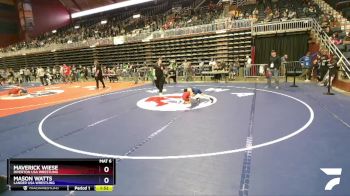 49 lbs Cons. Round 4 - Maverick Wiese, Riverton USA Wrestling vs Mason Watts, Lander USA Wrestling