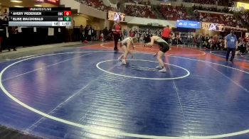 120 lbs 1st Place Match - Avery Pedersen, Glasgow Wrestling Club vs Elise MacDonald, Team Champs