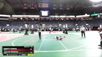 110 lbs 1st Place Match - Nathan Newman, WSW1 vs Emmitt Thomas, FCWA