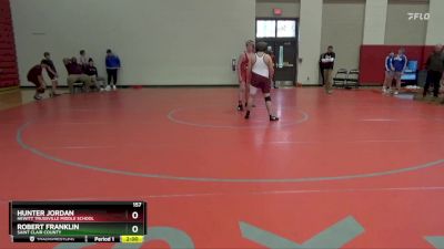 157 lbs Cons. Round 1 - Hunter Jordan, Hewitt Trussville Middle School vs Robert Franklin, Saint Clair County