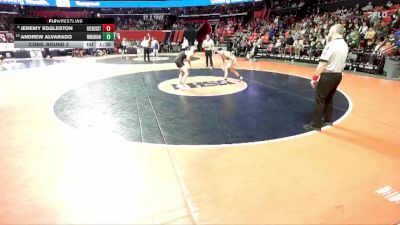 1A 138 lbs Cons. Round 2 - Andrew Alvarado, Woodstock (Marian) vs Jeremy Eggleston, Braidwood (Reed-Custer)