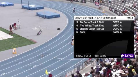 Youth Men's 4x100m Relay Championship, Finals 1 - Age 17-18