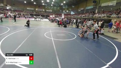 77 lbs Rr Rnd 1 - Kage Hartman, Junior Cougars WC vs Bronx Shanley-Martinez, Duran Elite