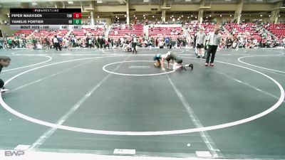 100 lbs Cons. Semi - Piper Marxsen, The Best Wrestler vs Yanelis Fortier, Honey Badger