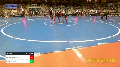 135 lbs Quarterfinal - Kelice Luker, HURRICANE WRESTLING ACADEMY vs Miangel Davis Jackson, Team Tulsa Wrestling Club