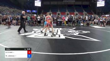 100 lbs Cons 8 #1 - Austin Duette-Hall, Colorado vs William Jakeway, South Carolina