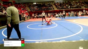 92 lbs Semifinal - Bobby Lima, Broken Arrow Wrestling Club vs Owen Collier, Cushing Tigers