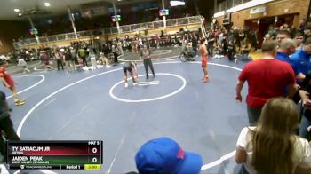 126 lbs Champ. Round 3 - Jaiden Peak, West Valley (Spokane) vs Ty Satiacum Jr, Orting